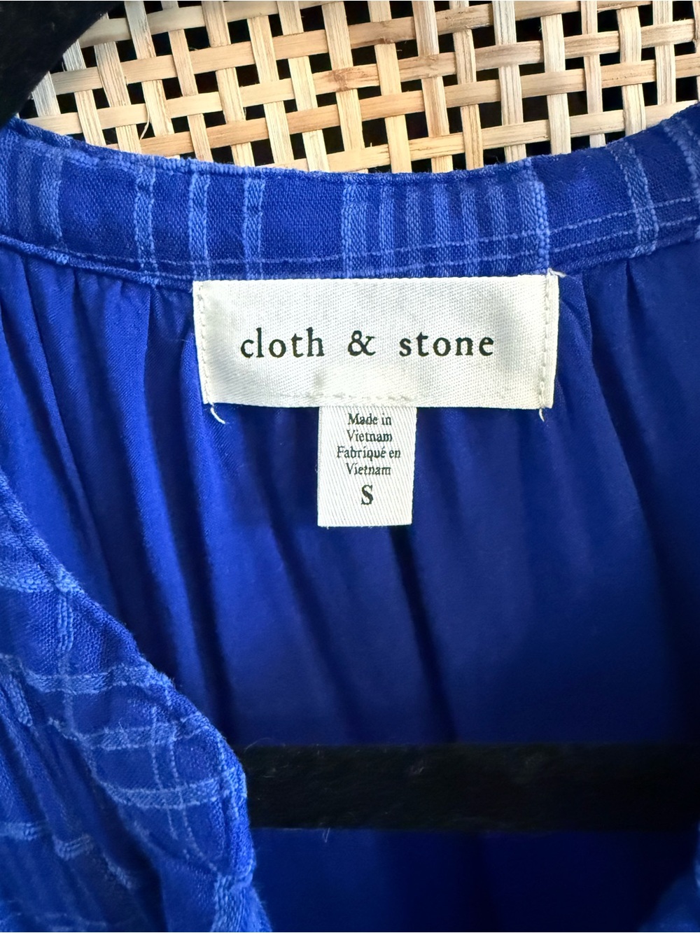cloth & stone Cobalt Blue Plaid Shirt Dress - Picture 3 of 8
